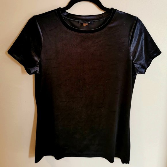 Velvet-y Dark Blue Top - Picture 1 of 1